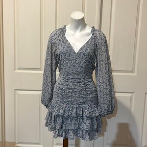 ASTR The Label Floral multi Blue Mini Dress. Small